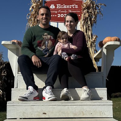 Latney and Samantha Blunk with their daughter
